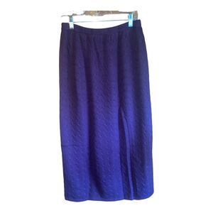 100% Lambswool Midi Skirt Purple- Large